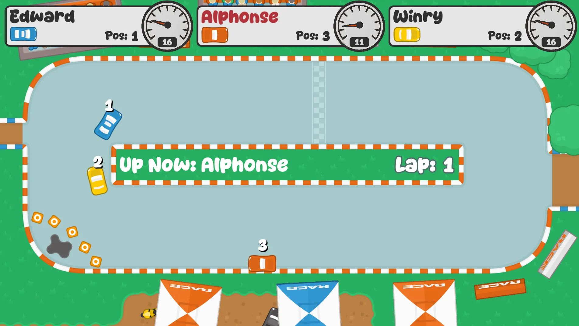 Speedway gameplay screenshot from LaneCraft's bowling software